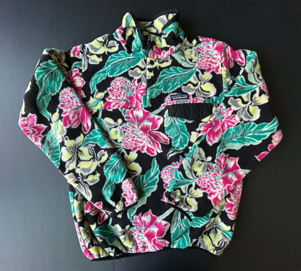 Patagonia Synchilla Snap-T Pullover Size S Floral